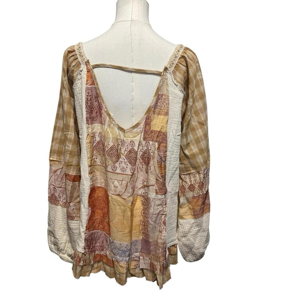 POL Patchwork Boho Top Size Medium NWT 100% Rayon… - image 5